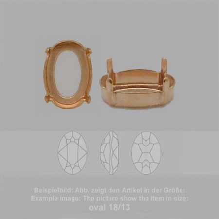 settings for swarovski crystals setting with prongs with hole - oval sw 4120-8/6