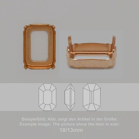 settings for swarovski crystals setting with prongs with hole - octagon sw 4600-8/6 - setting with prongs with hole  - octagon sw 4600