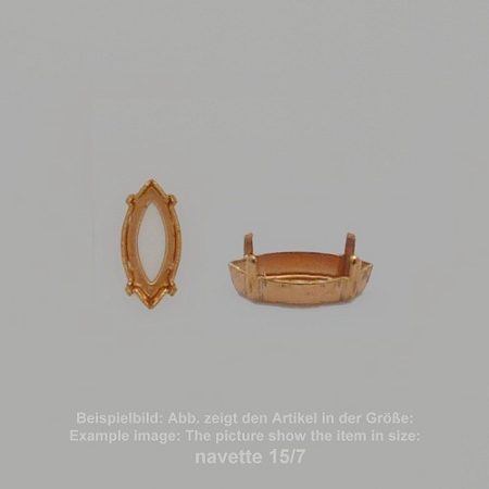 settings for swarovski crystals setting with prongs with hole - navette sw 4228-18/9 - setting with prongs with hole - navette sw 4228