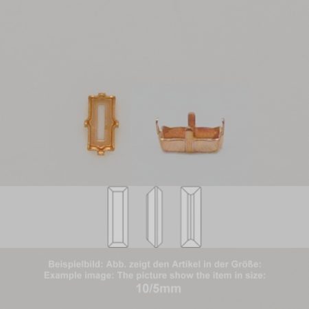 settings for swarovski crystals setting with prongs with hole - baguette sw 4501-10/5 - setting with prongs with hole - baguette sw 4501