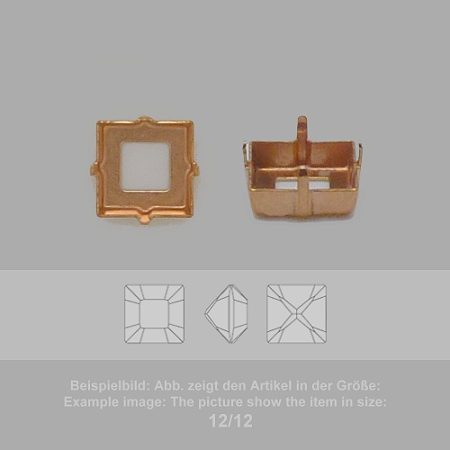 settings for swarovski crystals setting with prongs with hole - square sw 4428-5/5 - setting with prongs with hole  - square sw 4428