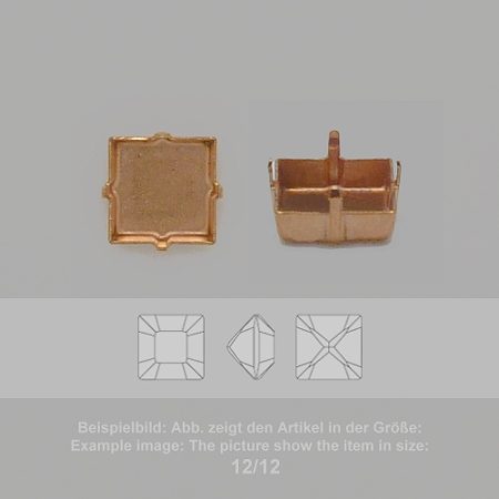 settings for swarovski crystals setting with prongs without hole - square sw 4447sw4428-8/8 - setting with prongs without hole  - square sw 4447sw4428