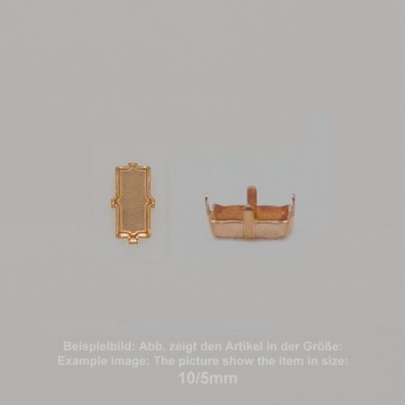 settings for swarovski crystals setting with prongs without hole - baguette sw 4501-4/2 - setting with prongs without hole  - baguette sw 4501