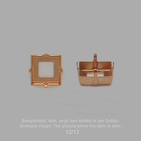 settings for swarovski crystals setting with prongs with hole - square sw 4439-14/14 - setting with prongs with hole  - square sw 4439