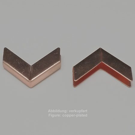 Bandende zum Kleben-ohne Öse- 39mm-glatt - zum Kleben - ohne Öse