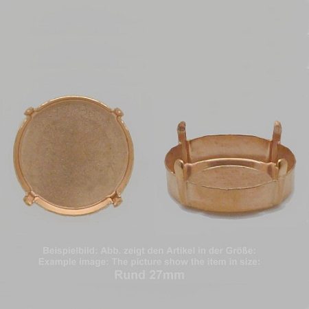 settings for swarovski crystals setting with prongs without hole - round sw 1088-25mm - setting with prongs without hole  - round sw 1088