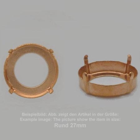 settings for swarovski crystals setting with prongs with hole - round sw 1088-25mm - setting with prongs with hole  - round sw 1088