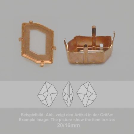 Steinfassung für Swarovski Kristalle Aufnähkessel - Fancysw4739-14/11 - Aufnähkessel  - Fancysw4739