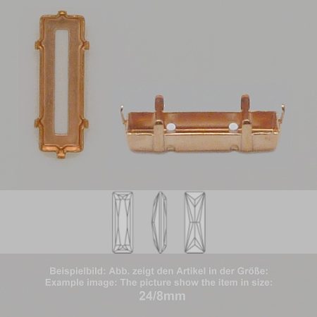 settings for swarovski crystals milgrain sew-on setting - baguette sw 4547-30/10 - milgrain sew-on setting - baguette sw 4547