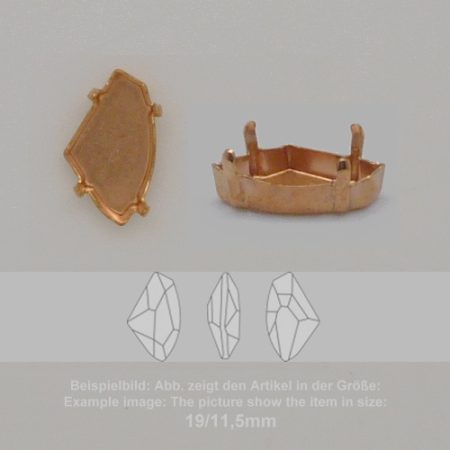 Steinfassung für Swarovski Kristalle Krallenkessel mit Boden - Fancysw4757-14/8