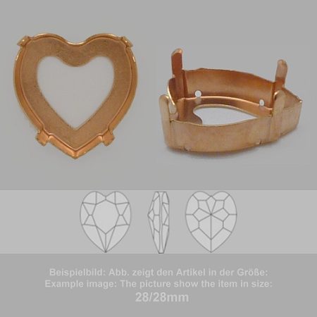 settings for swarovski crystals milgrain sew-on setting - heart sw 4827-28mm - milgrain sew-on setting - heart sw 4827