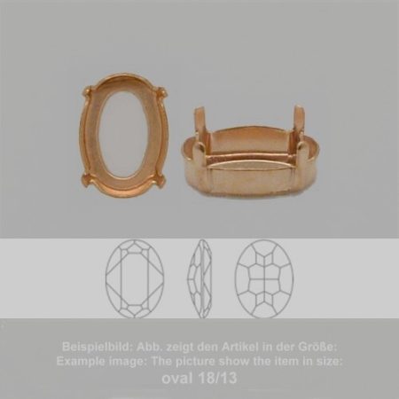 settings for swarovski crystals setting with prongs with hole - oval sw 4127-39/28 - setting with prongs with hole - oval sw 4127