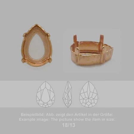 settings for swarovski crystals setting with prongs with hole - pear sw4320-8/6 - setting with prongs with hole - pear sw4320