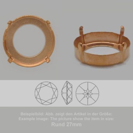 settings for swarovski crystals setting with prongs with hole - round sw 1201-35mm - setting with prongs with hole - round sw 1201