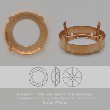 Steinfassung für Swarovski Kristalle Aufnähkessel - Rund SW 1201-35mm - Aufnähkessel - Rund SW 1201