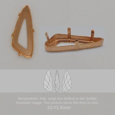 settings for swarovski crystals setting with prongs with hole - fancysw4790-32/13