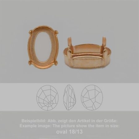 settings for swarovski crystals setting with prongs with hole - oval sw 4196-30/26 - setting with prongs with hole - oval sw 4196