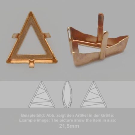 settings for swarovski crystals setting with prongs with hole - triangle sw 4717-15