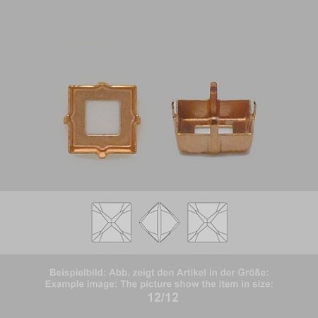 settings for swarovski crystals setting with prongs with hole - square sw 4418-8/8 - setting with prongs with hole - square sw 4418