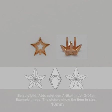 Steinfassung für Swarovski Kristalle Krallenkessel mit Loch - Fancysw4745-5mm - Krallenkessel mit Loch  - Fancysw4745