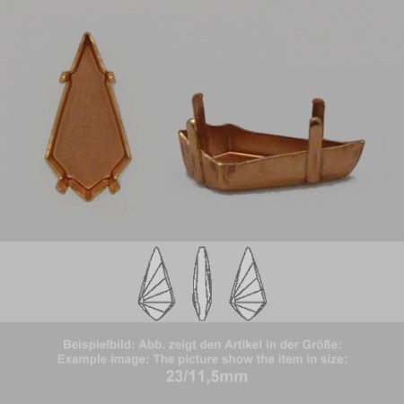 Steinfassung für Swarovski Kristalle Krallenkessel mit Boden - Fancysw4731-14/7 - Krallenkessel mit Boden  - Fancysw4731