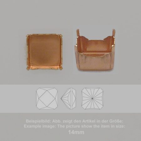 Steinfassung für Swarovski Kristalle Krallenkessel mit Boden - Quadrat SW 4499-6mm - Krallenkessel mit Boden  - Quadrat SW 4499