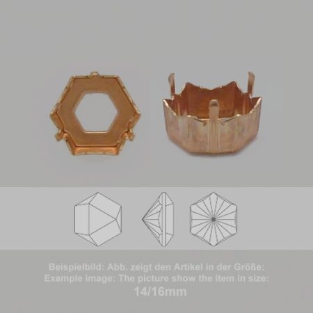 settings for swarovski crystals setting with prongs with hole - fancysw4699-16/14 - setting with prongs with hole - fancysw4699