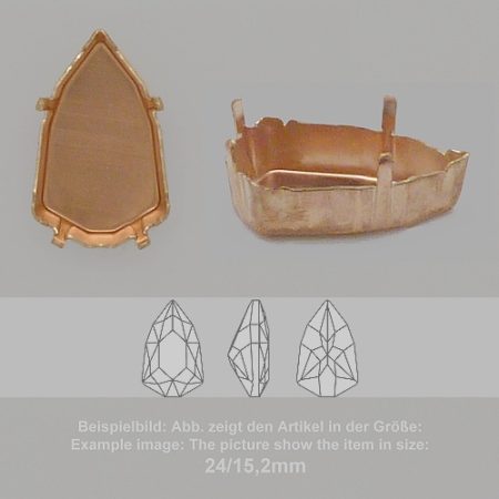 Steinfassung für Swarovski Kristalle Krallenkessel mit Boden - Fancysw4707-13