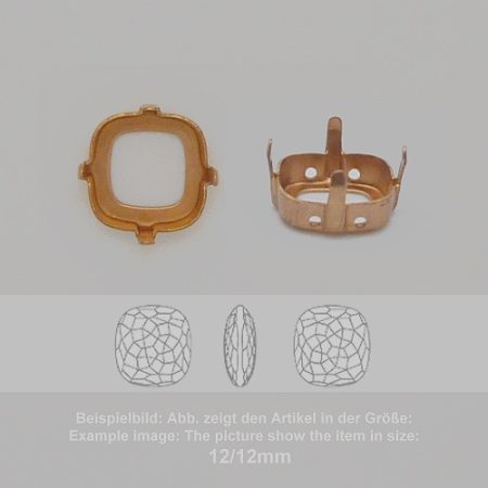 Steinfassung für Swarovski Kristalle Aufnähkessel - Stumpfeck SW 4483-12/12 - Aufnähkessel - Stumpfeck SW 4483