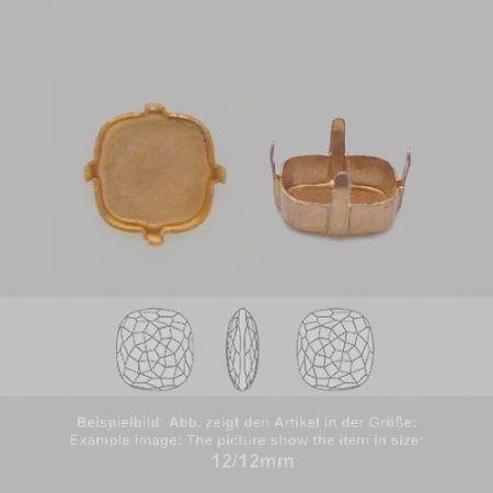 settings for swarovski crystals setting with prongs without hole - rounded square sw 4483-14/14 - setting with prongs without hole  - rounded square sw 4483