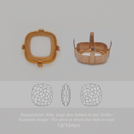 settings for swarovski crystals setting with prongs with hole - rounded square sw 4483-14/14 - setting with prongs with hole  - rounded square sw 4483