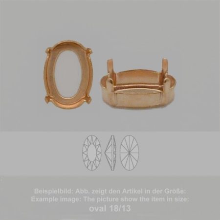 settings for swarovski crystals setting with prongs with hole - oval sw 4162-14/7