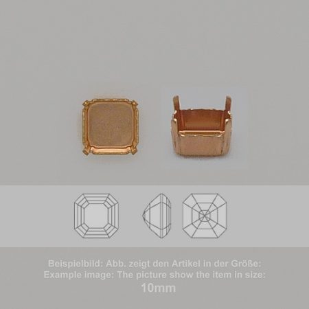 Steinfassung für Swarovski Kristalle Krallenkessel mit Boden - Achteck SW 4480-18mm - Krallenkessel mit Boden  - Achteck SW 4480
