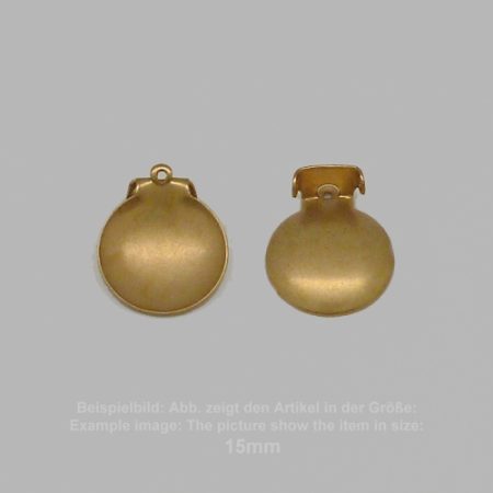 Mechaniken für Ohrclipse Clipsteller- 14mm-gewölbt-mit Ring - Clipsteller - 14mm