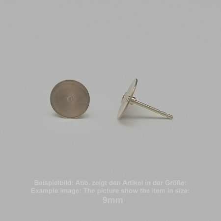 mechanic ear clips ear stud plate- 5mm-smooth-without ring - ear stud plate - 5mm