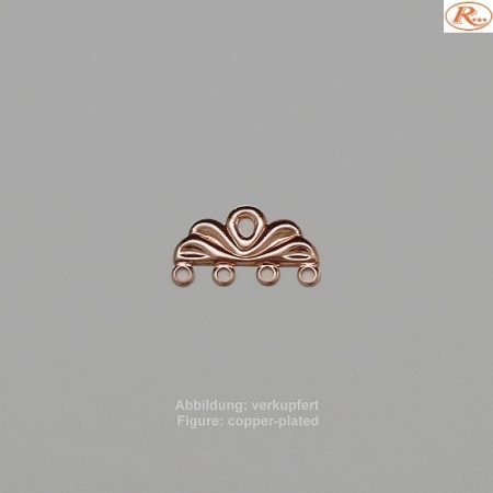Bandende zum Einhängen-4 Ring- 18mm-filigran - zum Einhängen - 4 Ring