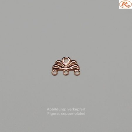 Bandende zum Einhängen-3 Ring- 13mm-filigran - zum Einhängen - 3 Ring