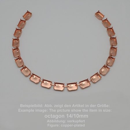 Kette-Standard Achteck SW 4610-14/10- liegend Collier - Achteck SW 4610 - 14/10
