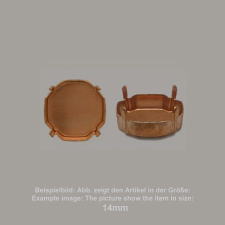 Steinfassung für Swarovski Kristalle Krallenkessel mit Boden - Achteck SW 1383-10mm - Krallenkessel mit Boden  - Achteck SW 1383