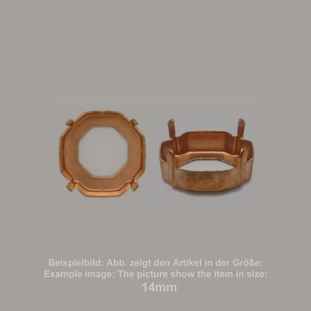 Steinfassung für Swarovski Kristalle Krallenkessel mit Loch - Achteck SW 1383-10mm - Krallenkessel mit Loch - Achteck SW 1383