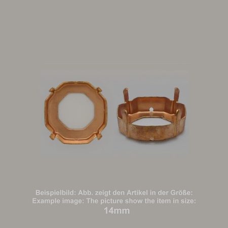 Steinfassung für Swarovski Kristalle Aufnähkessel - Achteck SW 1383-10mm - Aufnähkessel  - Achteck SW 1383