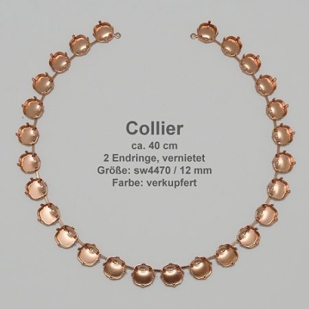 Kesselkettenstück Stumpfeck SW 4470- 12/12-Collier-Collier mit Endring-verkupfert - Stumpfeck SW 4470 - 12/12