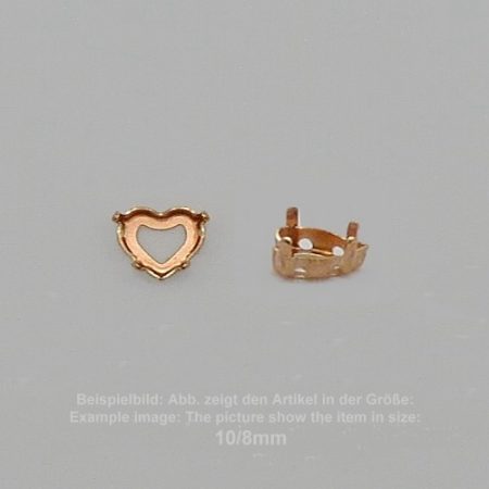 settings for swarovski crystals milgrain sew-on setting - heart sw 4815-10/8 - milgrain sew-on setting - heart sw 4815